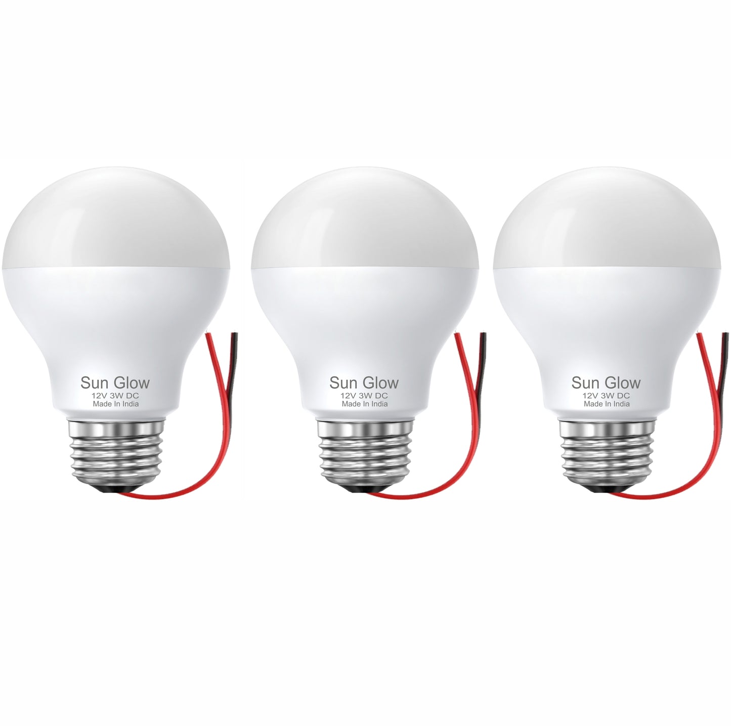 Sun Glow 12Volt 3W DC LED Bulb( Pack of 3)