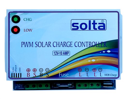 SOLTA 12V-10Amp Solar charge Controller With Multimode battery setting Mode